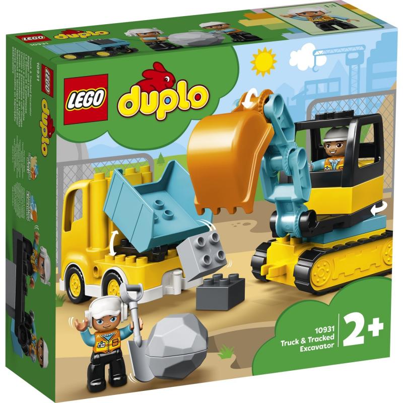 LEGO®%20DUPLO®%20İnşaat%20Kamyonu%20ve%20Paletli%20Kazıcı%2010931%20