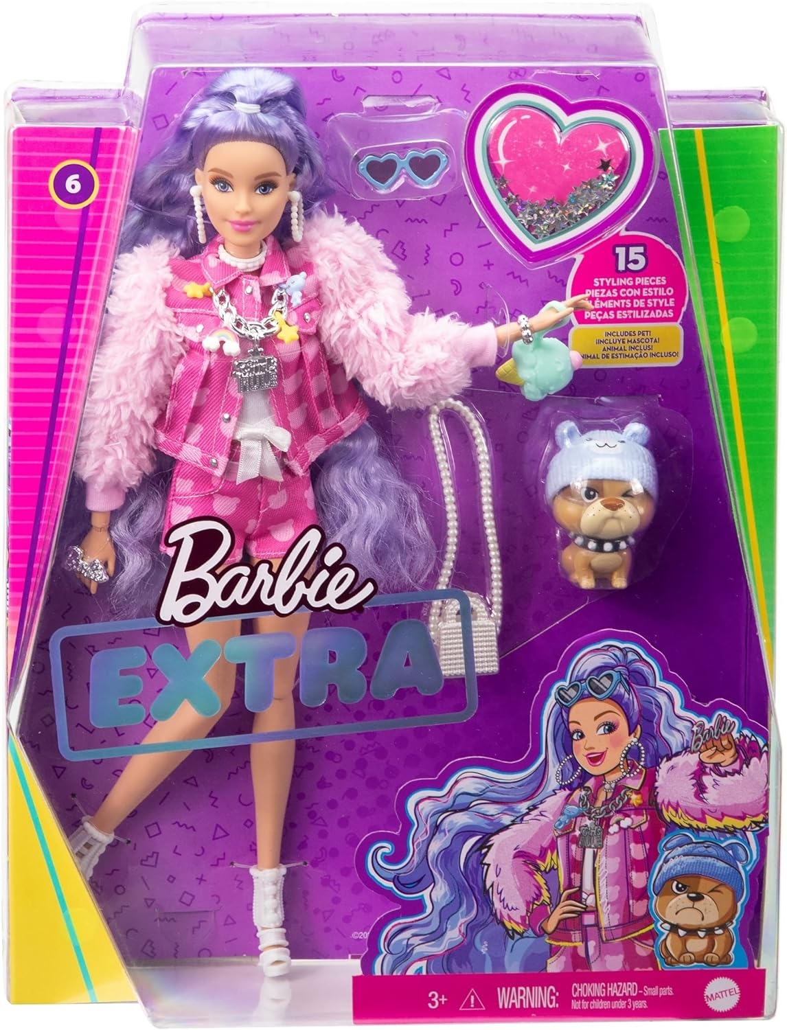 Barbie%20Extra%20Mor%20Saçlı%20Bebek%20GXF08