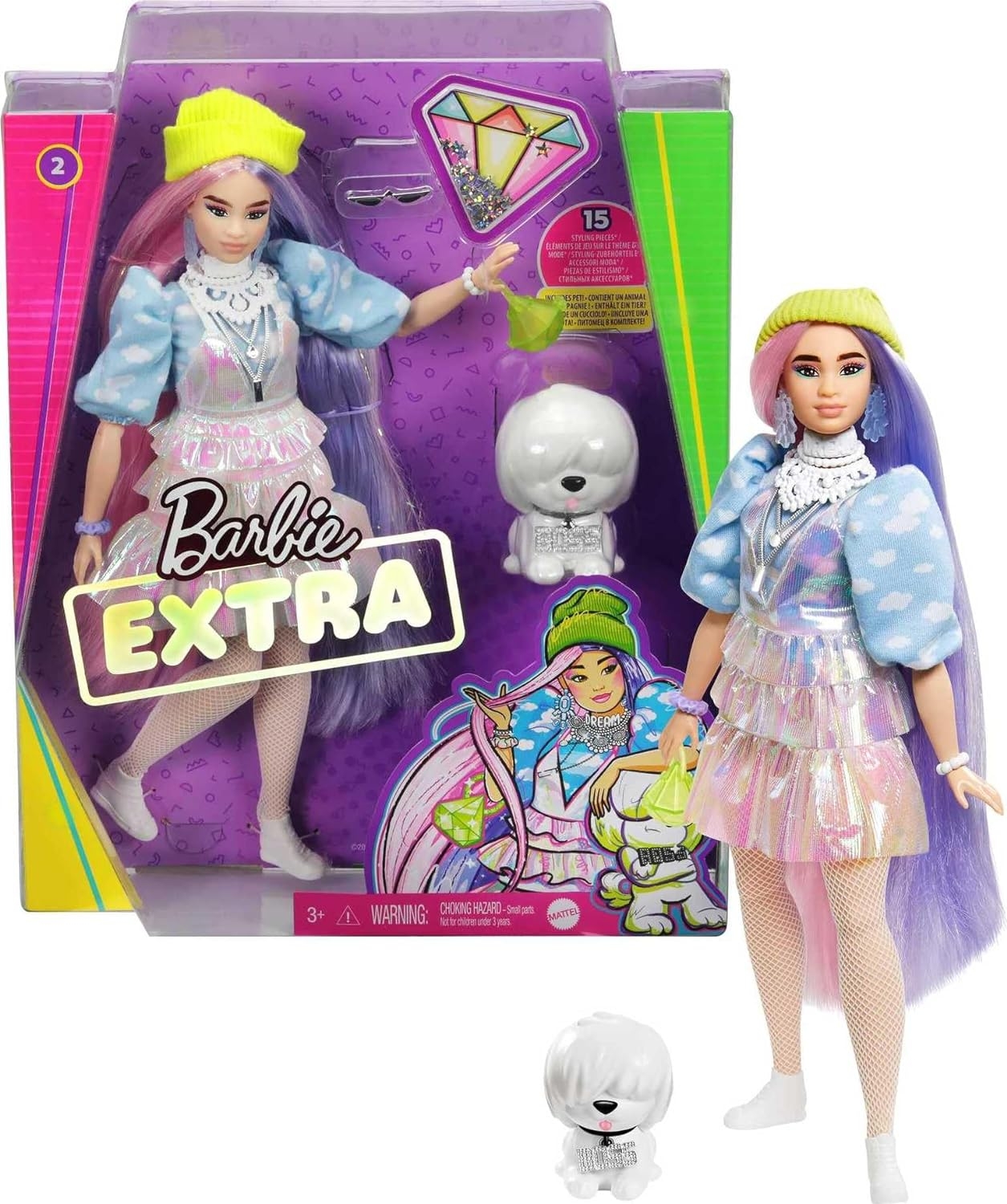Barbie%20Extra%20Rengarenk%20Saçlar%20Bebeği%20GVR05