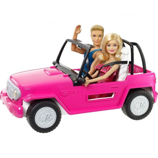 Barbie, Ken ve Eğlenceli Jip Oyun Seti CJD12