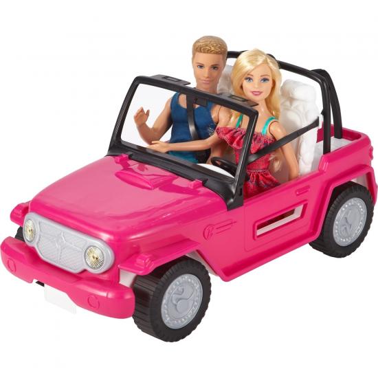 Barbie, Ken ve Eğlenceli Jip Oyun Seti CJD12