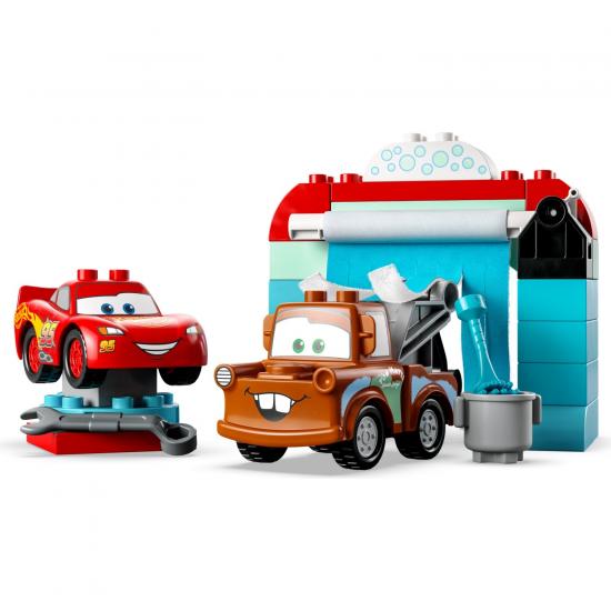 LEGO® Duplo | Disney ve Pixar Arabalar Şimşek Mcqueen ve Mater’in Oto Yıkama Eğlencesi 10996 - 2 Yaş ve Üzeri Için Yaratıcı Oyuncak Yapım Seti (29 Parça)