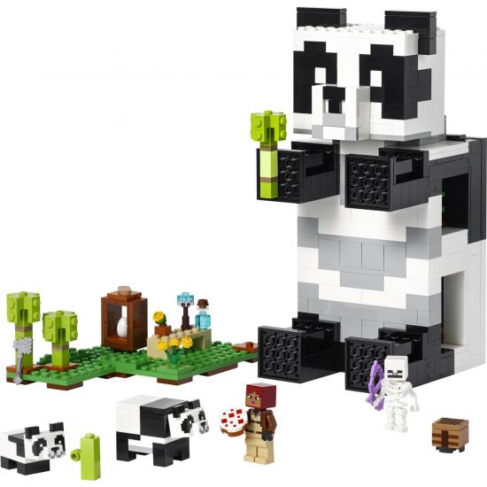 LEGO® Minecraft Panda Barınağı 21245 - 8 Yaş ve Üzeri Çocuklar Için Panda Gibi Görünen ve Hareket Eden Oyuncak Yapım Seti (553 Parça)