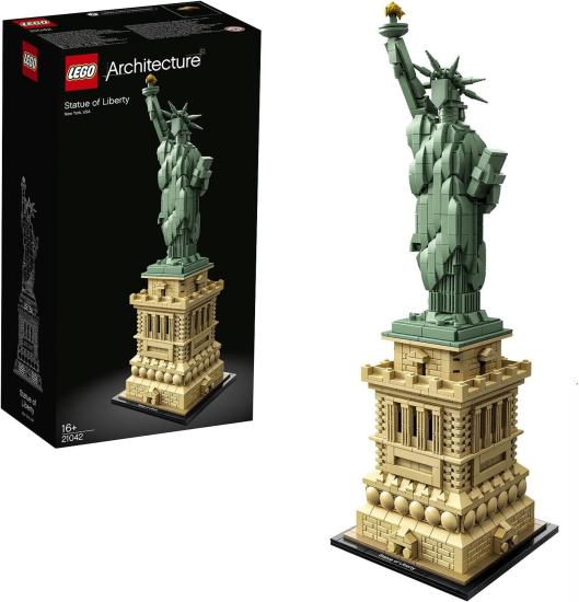 LEGO Architecture Özgürlük Heykeli 21042 - Seyahat, Tarih ve Mimari Seven Yetişkinler için Sergilenebilir Yapım Seti (1685 Parça)