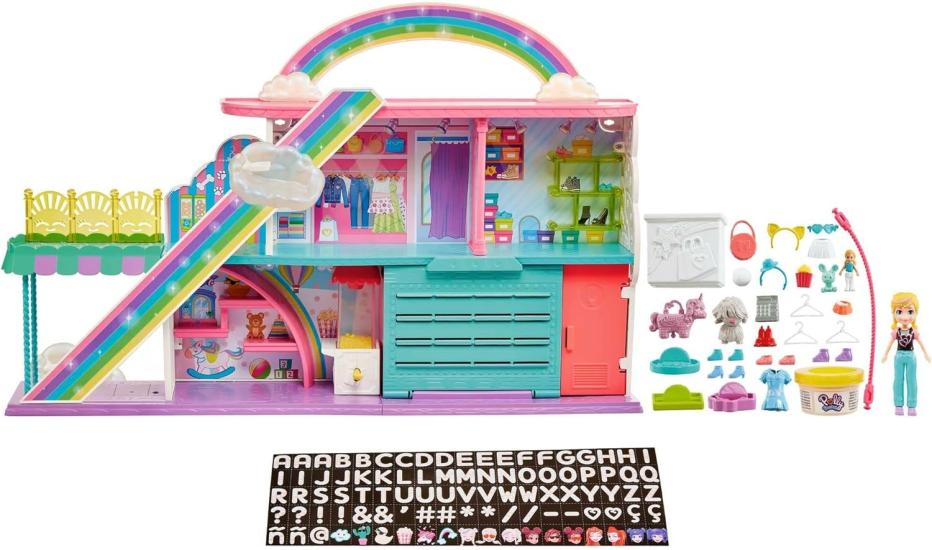 Polly Pocket Gökkuşağı Alışveriş Merkezi Oyun Seti HHX78 