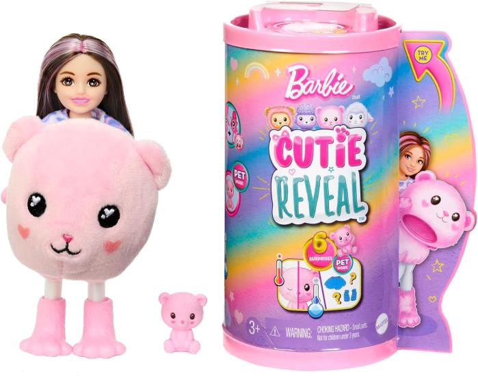 Barbie Cutie Reveal Bebekler Chelsea Sevimli Kostümler Serisi - Ayıcık Hkr17-hkr19