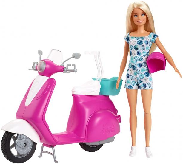 Barbie Pembe Bebek Scooter Playset GBK85 ve daha bir çok Barbie modelleri... Uygun fiyat ve taksit avantajlarıyla CİVCİV OYUNCAK’ta...