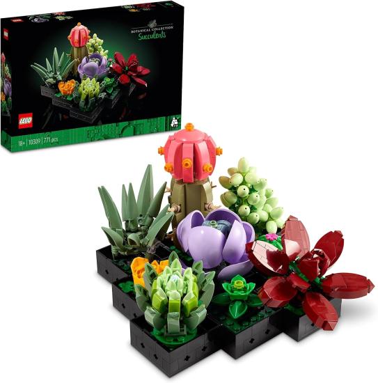 LEGO® ICONS Sukulentler 10309 - Yetişkinler İçin LEGO Botanik Koleksiyonunun Tamamlayıcısı Sergilenebilir Yaratıcı Model Yapım Seti