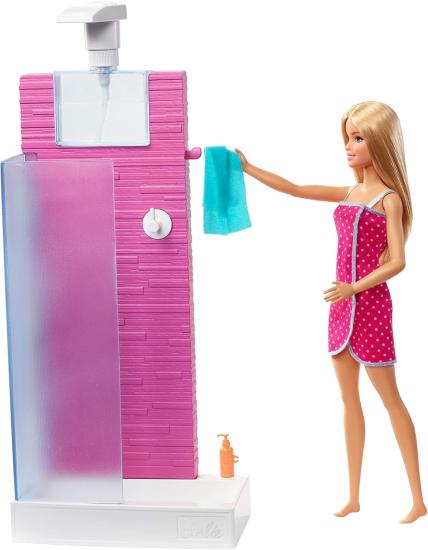 Barbie Banyo Oyun Seti ve Duş FXG51