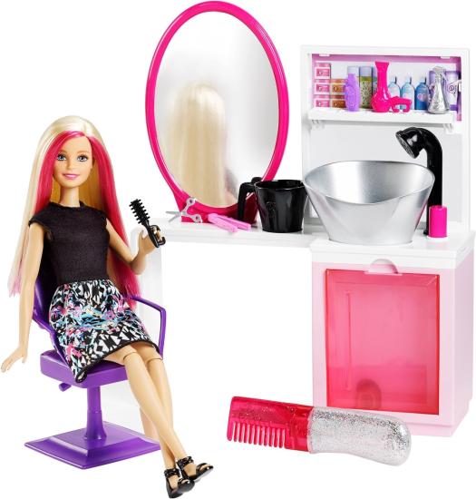 Barbie Kuaför Salonu Oyun Seti DTK05 İle 3-9 Yaş Arası Kızlar İçin İdeal Bir Hediye 