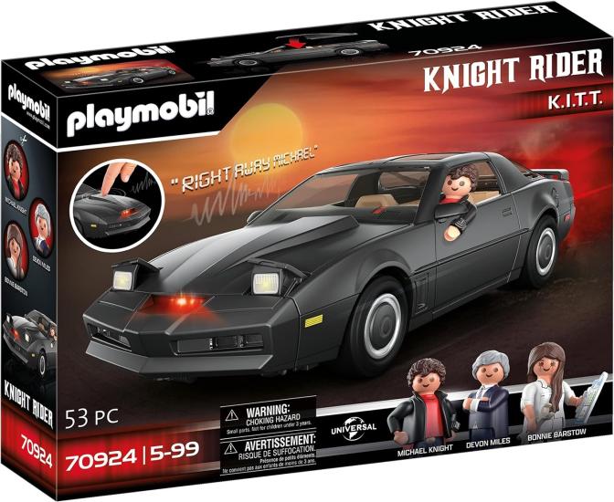 PLAYMOBIL 70924 Knight Rider - K.I.T.T., orijinal ışık ve sesli, Knight Rider hayranları ve çocuklar için