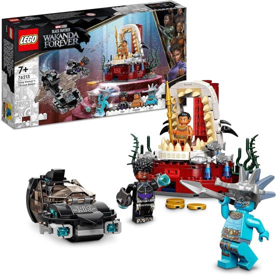 LEGO® Marvel Kral Namor’un Taht Odası 76213 - 7 Yaş ve Üzeri Çocuklar için Black Panther Oyuncak Yapım Seti (355 Parça)
